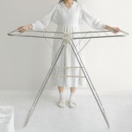 스텐 접이식 날개와이어 튼튼한 빨래건조대 원룸 기숙사 수건 속옷 옷 바지 걸이 빨랫대 대형 : 쇼핑종착역