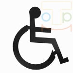 탑몰 장애인구역 안내 표지판 블랙 장애인표시 화장실표지판 화장실안내판 : 탑몰2