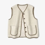 조보아 조끼 양털 텐트밖은유럽4 뽀글이 그린 무스탕 : 정향원