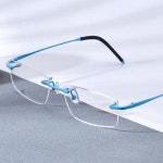 무테 안경 남자 티타늄 안경테 은테 메탈 실버 초경량 미끄럼 방지 스포츠 : 굿애티튜드