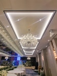 LED 웨딩홀 주문제작 크리스탈 샹들리에 대형 조명 매장 시공사진 현장사진 : 청계룩스