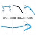 무테 안경 남자 티타늄 안경테 은테 메탈 실버 초경량 미끄럼 방지 스포츠 : 굿애티튜드