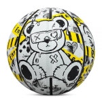 Kuangmi Yellow Emo Bear Basketball,Rubber Ball, Mens Official Size 7 (29.5), Indoor & Outdoor Stree : 모리네 Morine