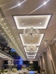 LED 웨딩홀 주문제작 크리스탈 샹들리에 대형 조명 매장 시공사진 현장사진 : 청계룩스