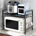 다용도 주방선반 철제수납장 전자레인지 정리와 수납 가능 화이트 3층 확장 풀세트 : 루나준마켓