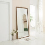 내추럴 인테리어 원목 전신거울 800 드레스룸 안방용 대형 거울 : 구스상회