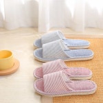 담DA샵 강당 논슬립 미끄럼방지 스트라이프 코튼 앞트임 실내화 남성용 : 담다추천샵