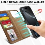아이폰 17 프로 맥스69인치) 2025용 TUCCH 분리형 케이스 지갑 손목... 무선 충전 스탠드 2-in-1 마그네틱 가죽 충격 방지 폴리오 : Buy Bliss