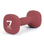 아령 네오프렌 사각아령 7kg (단품1개) (버건디) : 추억그리고