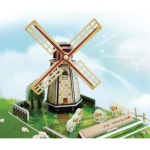 무공해 자연 태양광에너지의 이해 태양전지 풍차마을 만들기 1인용 인지력 보육 : 팩토리존