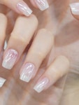 핑거힐 핑거프레스 네일팁 코튼핑크 썸띵, XS S M : 핑거힐