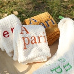 프리미엄 핸드타올 레터링 주방 고리수건 다용도 수건 4컬러 사이즈 50 x 30cm 무게 60g : 갓마템