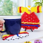 전통 한복 양말목 공예 위빙 받침대 만들기 DIY 키트 제로웨이스트 업사이클링 한가위 교구 소품 : 키트랑스토어