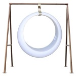 야외 달그네 LED 마당 정원 의자 테라스 흔들 카페 128x40cm 원형 가든 스윙 : 코딜렛
