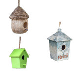 새집 원목 새장 야외정원 둥지 용품 야외 기둥걸이 DIY : 앤디파이