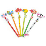 500 주크 박스 캐릭터 목각 연필 1P (랜덤) : 스토리베리1