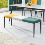 패브릭 비비드 컬러 3인 벤치 테이블의자 식탁의자 : 오브드림