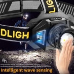 NAKCNM 충전식 헤드랜턴 고휘도 모션센서 방수 캠핑 낚시 H8305-FBA#US : -더 봄