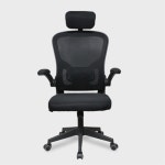 블랙 메쉬 헤드 사무의자 모던 오피스 인테리어 컴퓨터 의자 J1273 모던체어 : 구스상회