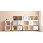 바퀴형 3단 9칸 심플 책장 이동식 학생방 사무실 문서 보관가구 책상정리선반 : 구스상회