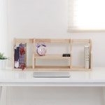 고무나무 원목책꽂이 800 4칸 책상정리대 책상위책꽂이 : 오브드림