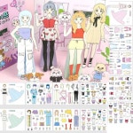 별별마켓 아이돌 종이인형 꾸미기 의상코디용 코디장난감 소꿉놀이 : 별별마켓:가성비앤추천