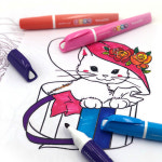 라인플러스 삼각 유성매직 12색 둥근닙 사각닙 : 세주몰