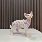 [러블리 꽃냥이] 데본렉스옷 시원한 올인원 냉방병방지 플라워 : 빅토리08