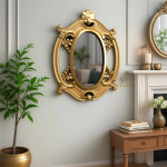 유럽식 조각 옷장 빌라 아트 배경 벽 장식 거울 침실 클래식 입구 : 대곡상사