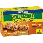 네이처밸리 Nature Valley 그래놀라 바, 스위트 앤 솔티 너트, 피넛, 바 18개, 612.3g(22.5온스) 호환(compatibl 18 Count (Pack of 1)... 