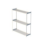 LR철제 메탈랙 3단 선반장 실속형 다용도 수납장 베란다 정리선반 견고한스틸본체 : 론리테일