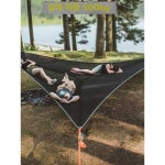 럭셔리 캠핑 해먹 야외 침대 블랙 크로스 그물 대형 3m 300kg A : 아메리코