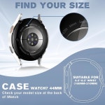 갤럭시 워치 7 40mm 44mm용 하이온리 스포츠 밴드 및 케이스, 방수 실리콘 스트랩 유리 스크린 필름 PC 케이스 프로텍터 커버 범퍼 Black... 