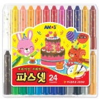 어린이 그림 크레파스 24색 1P 유치원 초등학생 크레용 미술놀이 도구 : 다오키