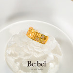 순금 금 반지 11.25g(3돈 세돈) 24k 디자인 G 화이트 스톤 : 비벨스토어