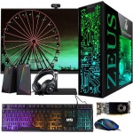 게이밍 그래픽카드 게임용 PC 비디오 TechMagnet 데스크톱 PC, 인텔 i5 6세대, 제우스 프로 6, RX 550, 16GB RAM, 512GB SSD 2T 22 Inch... 