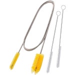 배수구 막힘 화장실 배관청소 싱크대 2세트 유연한 호스 청소 브러시 이중 끝 스프링 브러시, 어항 설계, 모양 등 : 더블유에이컴퍼니