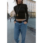 [국내] 자라 ZARA 하이넥 티셔츠 - 초콜렛 2335/643/717 3371640 : 리즌투바이