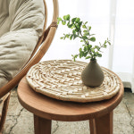 감성 인테리어 왕골 식탁매트 짚 공예 식탁 깔개 핸드메이드 타원형 라탄 테이블 매트 : 다이렉트스토어