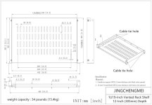JINGCHENGMEI 1U 서버랙 선반 19인치 호환 분해형 내구성 : 제이에이치상사10