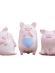 웃는 핑크 돼지 인형 조형물 장식 소품 가든 테라스 모형 핑크 귀여운 돼지 68cm : 하앤윤