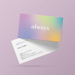 네일샵 명함 네일아트 요가 필라테스 반영구 속눈썹 미용실 뷰티 명함 홀로그램 파스텔 : 하이오디자인