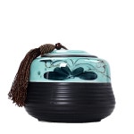 찻잎통 J-G6005 도자기 청자 수제 밀봉 대용량 다도 선물용 : 제임스 무역