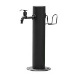 고급정원 부동전 수도꼭지 구리 야외 검정 원형 수돗가 마당 낮은형 단일구멍 : 직구노바컴퍼니