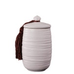 구망격 J-G6049 복고풍 흑백 거친 도자기 찻잎 보관함 차통 : 헐트무역