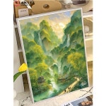 J4598 흐름 돈 클래식 일반 버전, A. 30x40cm수제 DIY 그림, A. DIY 세트 두꺼운 단단한 나무 내부 프 : The말랑스토어