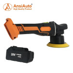 무선광택기 자동차 폴리셔 왁싱기 ANSITOOL 랜덤 궤도 듀얼 액션 무선 광택기 J0594-8 20V 5 인치 플레이트 8mm : 행운몰5호점