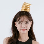 파티 코믹 분장용 황금똥 머리띠 엽기 이벤트 소품 : 해삐아우라