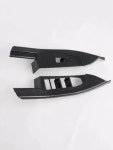 LHD ABS 탄소 섬유 룩 Windows 라이즈 스위치 패널 유리 리프트 컨트롤 커버 피트 BMW 5 시리즈 G60 2024 2025 Car Accesso : 세븐와이즈