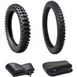 ZXTDR 전면 80/100-21 + 후면 110/90-18 타이어 및 튜브 오프로드 오토바이의 먼지 구덩이 자전거 : 사마로스토어